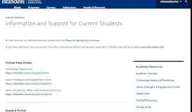 
							         Information and Support for Current Brandeis IBS Students								  
							    