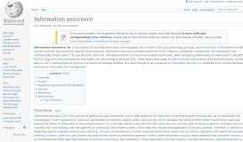 
							         Information assurance - Wikipedia								  
							    