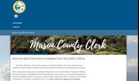 
							         Information available from the County Clerk - Mason County								  
							    