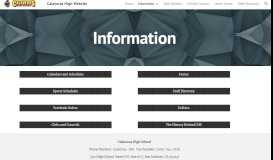 
							         Information - Calaveras High School								  
							    