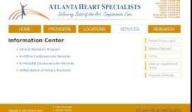 
							         Information Center - Atlanta Heart Specialists								  
							    