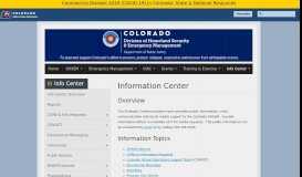 
							         Information Center | Division of Homeland Security and Emergency ...								  
							    