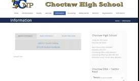 
							         Information – Choctaw High School								  
							    