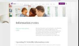 
							         Information Events About IVF Treatment at CARE Fertility								  
							    