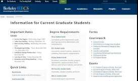 
							         Information for Current Graduate Students | EECS at UC Berkeley								  
							    