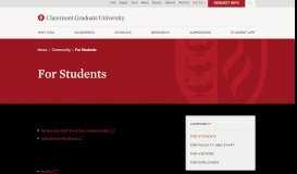 
							         Information for Current Students - Claremont Graduate University								  
							    