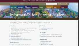 
							         Information for Current Students · College of the Atlantic								  
							    