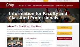 
							         Information for Faculty and Classified Professionals - De Anza College								  
							    
