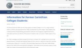 
							         Information for Former Corinthian Colleges Students | State of ...								  
							    