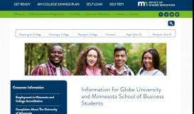 
							         Information for Globe University and Minnesota School of Business ...								  
							    