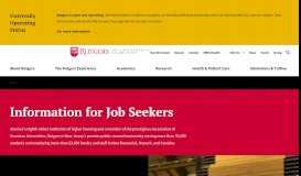 
							         Information for Job Seekers | Rutgers University								  
							    