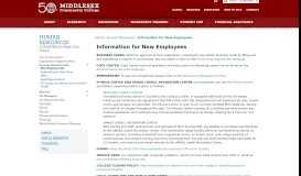 
							         Information for New Employees - Middlesex Community College								  
							    