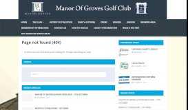 
							         INFORMATION FOR NEW MEMBERS – Manor of Groves Golf Club								  
							    