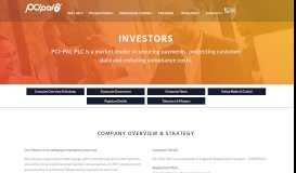 
							         Information For Our Investors - PCI-PAL PLC								  
							    
