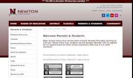 
							         Information for Parents | Parents & Students - Newton Public Schools								  
							    