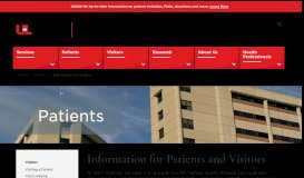 
							         Information for Patients and Visitors | University of Louisville Hospital								  
							    