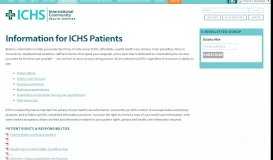 
							         Information for Patients - ICHS								  
							    