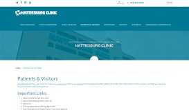 
							         Information for Patients & Visitors - Hattiesburg Clinic								  
							    