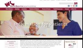 
							         Information for Patients - Willis-Knighton Health System - Shreveport ...								  
							    