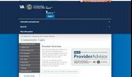 
							         Information for Providers - Community Care - VA.gov								  
							    