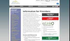 
							         Information for Providers :: Health Plan :: Contra Costa Health ...								  
							    