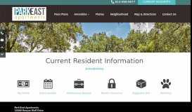
							         Information for Residents at Park East Apartments in Tampa								  
							    