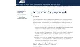 
							         Information for Respondents to Annual Business ... - Census Bureau								  
							    