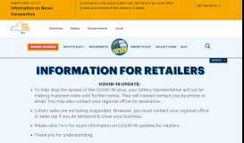 
							         Information for Retailers | New York Lottery								  
							    