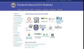 
							         Information for Staff | Charlottesville City Schools								  
							    