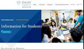
							         Information for Students | Emory School of Medicine								  
							    