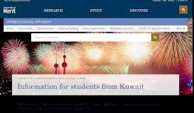 
							         Information for students from Kuwait - University of Kent								  
							    