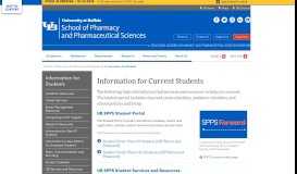 
							         Information for Students - School of Pharmacy and Pharmaceutical ...								  
							    