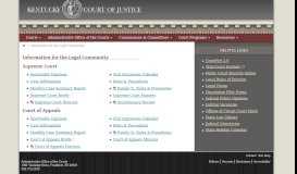 
							         Information for the Legal Community - Kentucky Court of Justice								  
							    