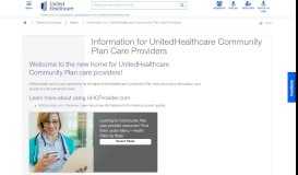 
							         Information for UnitedHealthcare Community Plan Care Providers ...								  
							    