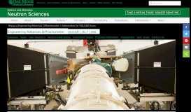 
							         Information for VULCAN Users | Neutron Science at ORNL								  
							    