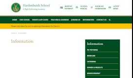 
							         Information - Hardenhuish School								  
							    