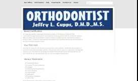 
							         Information » J Cupps DMD MS Orthodontics								  
							    