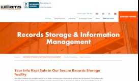 
							         Information Management Services & Secure Records Storage Facility								  
							    