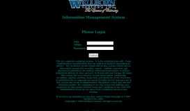 
							         Information Management System Login - Wellborn Cabinet, Inc.								  
							    