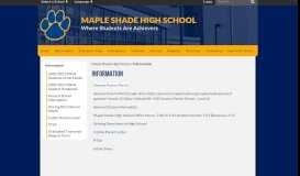 
							         Information - Maple Shade High School								  
							    