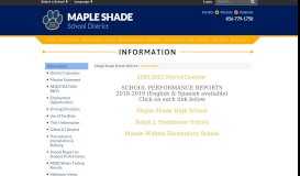 
							         Information - Maple Shade School District								  
							    