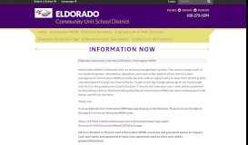 
							         Information NOW - Eldorado Community Unit School District								  
							    