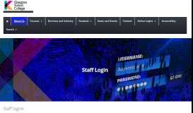 
							         Information on how to login to different college ICT systems for staff								  
							    