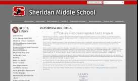 
							         Information Page - Sheridan Middle School - Northern Local School ...								  
							    