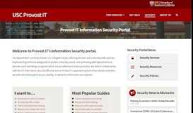 
							         Information Security | USC Provost IT								  
							    