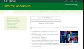 
							         Information Services | University of Oregon								  
							    