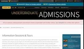 
							         Information Sessions & Tours | Visit Vanderbilt | Undergraduate ...								  
							    