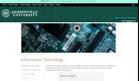 
							         Information Technology | Jacksonville University in ...								  
							    