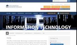 
							         Information Technology - Los Angeles Mission College								  
							    