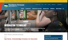 
							         Information Technology | Northern Vermont University								  
							    